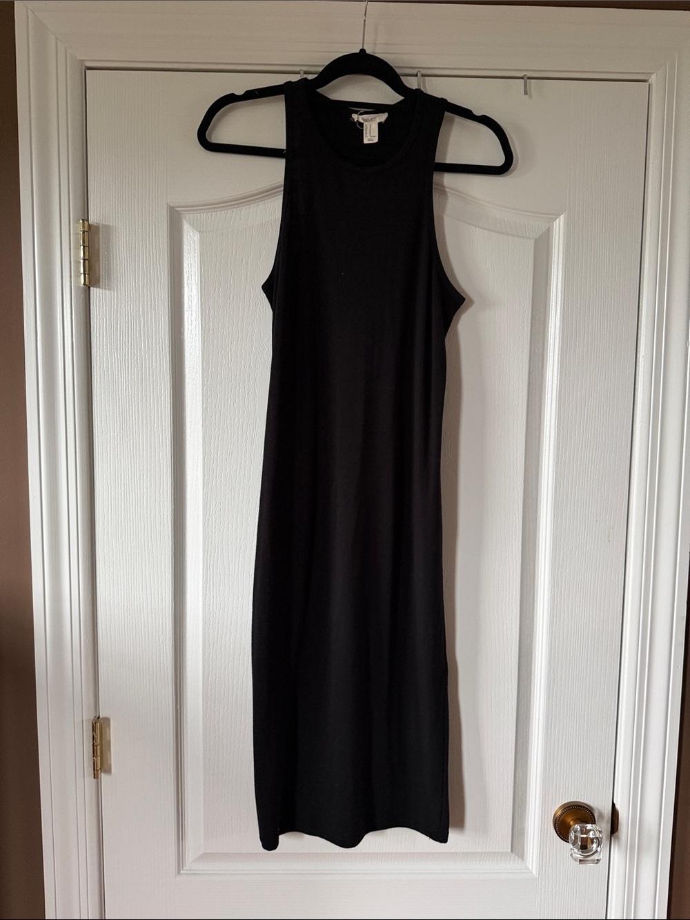 Forever 21 Black Sleeveless Midi Tank Dress